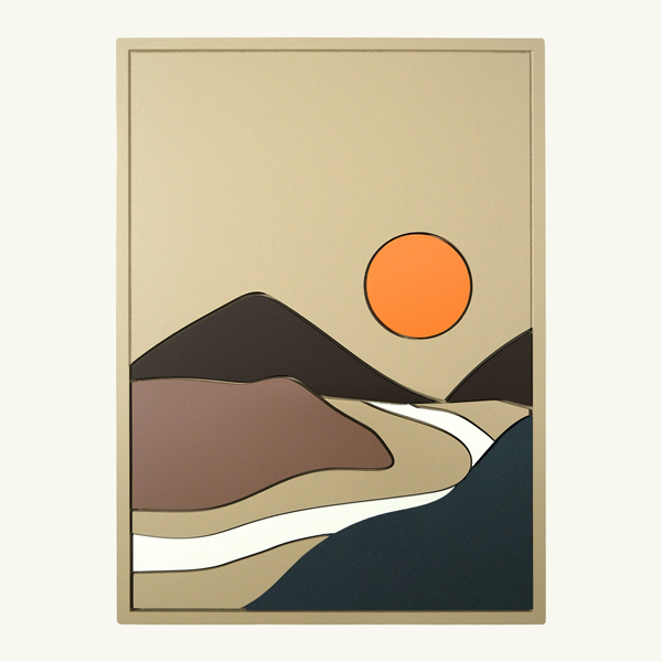 Abstract Mountain Set 3 lü set Tablo - 11