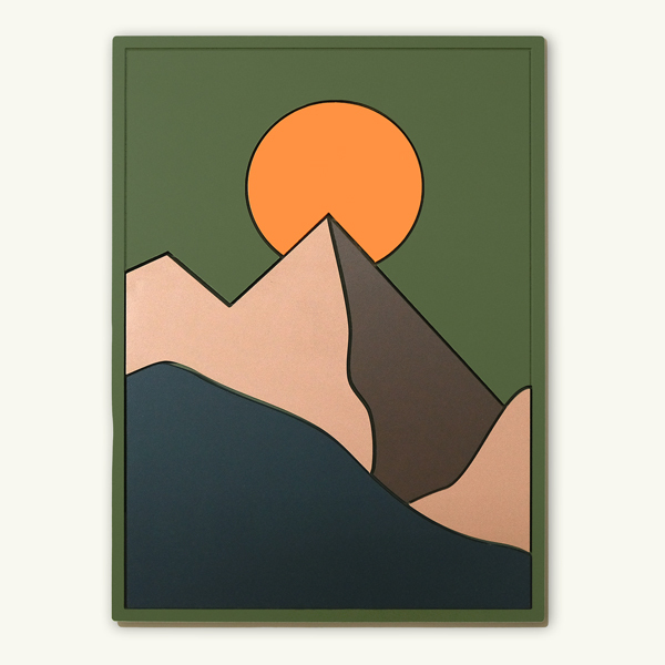 Abstract Mountain Set 3 lü set Tablo - 8