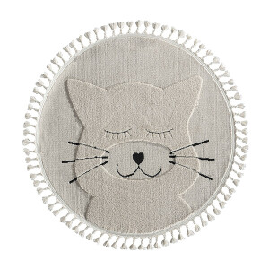 Kids Kitty Yuvarlak Halı - TepeHome