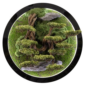 Led Işıklı Yuvarlak Bonsai Tablo-3 - TepeHome