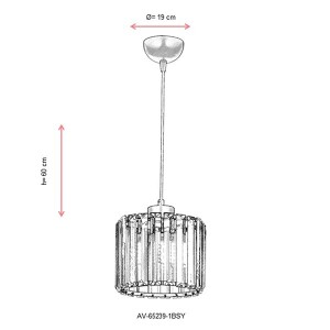 Av-65239-1Bsy Siyah Modern Avize - TepeHome (1)