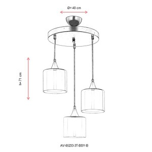 Av-65233-3T-Bsy-B Siyah Modern Avize - TepeHome (1)