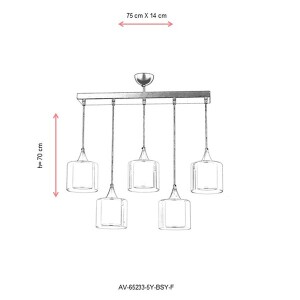 Av-65233-5Y-Bsy-F Siyah Modern Avize - TepeHome (1)