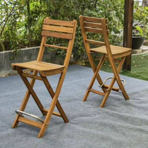 Sofia Bar Sandalyesi 2Adet Golden Teak - 12