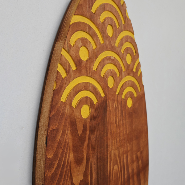 Yellow Decorative Surfboard Tablo - 3