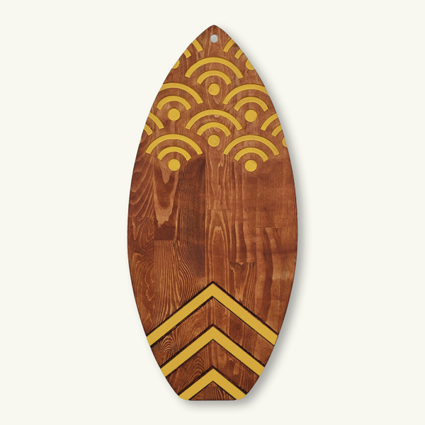 Yellow Decorative Surfboard Tablo - 1